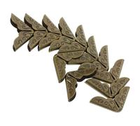 OFFSCH 50 Pièces Protections Décoratives d'angle 14mm en Métal | Style Vintage Élégant, Couleur Café, pour Scrapbooking et Loisirs Créatifs, Finition Délicate
