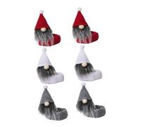 OFFSCH 6 Pièces Holiday Wine Bottle GNOME Covers Festive Decorative Wraps for Goblets Adjustable Winter Table Party Ornaments