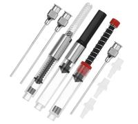 OFFSCH Absorbeur D'encre pour Stylo Plume Noir, Lot de 3 Pièces Compact en Acier Inoxydable et Plastique, Convertisseurs 3.4mm et 2.6mm, Solution Pratique pour Recharge D'encre