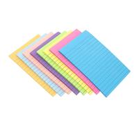 OFFSCH Blocs-notes Adhésifs 8 Livres 45 Feuilles par Livre, Papier, 10x15cm, 8 Couleurs, Pages Lignées, Autocollants de Notes, Mémo pour Bureau et École