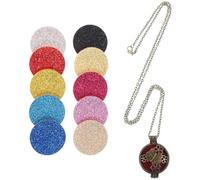OFFSCH Collier Diffuseur d'Aromathérapie pour Femme Pendentif Vintage en Métal avec Tampons Rechargeables, Diffusion d'Huiles Essentielles, Design Simple et Délicat pour Festival