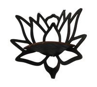 OFFSCH Étagère Suspendue Murale en Bois Motif Fleur de Lotus pour Salon Cuisine Support de Rangement Simple Design 11.02x9.84x5.51in Étagères Murales d'angle