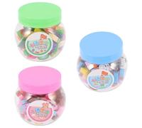 OFFSCH Gommes pour Fournitures Scolaires en TPU, 3 Pots de 50 Gommes Créatives d'animaux, Fruits et Gâteaux, Faciles à Utiliser et Légères pour Élèves et Bureau