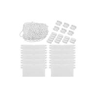 OFFSCH Kit Complet D'accessoires Blanc pour Rideaux Verticaux en Plastique Plaque Inférieure et Clips pour Stores Enrouleurs, Maison