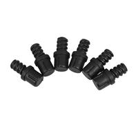 OFFSCH Kit de 6 Adaptateurs Filetés en PP pour Manche de Brosse de Toilette, Connecteur Autobloquant de 16 mm, Accessoires Noirs pour Salle de Bain