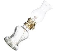 OFFSCH Lampe à Huile Vintage en Verre, Lanterne Décorative pour Intérieur | Mèche Réglable, Entretien Facile, Usage Simple, Style Classique Campagne, Pièce pour Maison