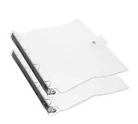 OFFSCH Lot De 2 Classeurs A4 Transparents En Plastique Pvc 4 Anneaux, Couverture Rigide Résistante Et Bouton-pression, Pour Classeurs Scolaires Au Collège Et Organisation De Documents