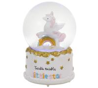 OFFSCH Ornement Boule de Cristal Licorne Rêveuse avec Boîte à Musique LED pour Bureau Chambre Décoration