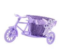 OFFSCH Panier à Fleurs de Vélo en Rotin Cadre Fer Forgé | Style Pastoral, Usage Chambre ou Décoration Murale, Imperméable, pour Crayons et Clés