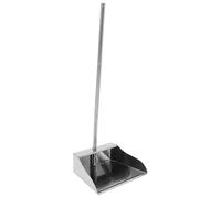 OFFSCH Pelle à Ordures Acier Inoxydable Long Manche Grande Ouvrante pour Nettoyage Ménager sans Soutenir Brosserie Cuisine Salle de Bains