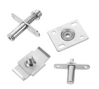 OFFSCH Pivot de Porte Rotatif 360° Réglable, Support Robuste en Acier | Charnière Dissimulée à Ressort, Alliage D'aluminium Argenté, Montage Caché pour Événements et Maisons