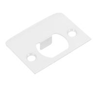 OFFSCH Plaque de Gâche en Acier Inoxydable Blanc pour Verrouillage de Porte, Améliore le Guidage du Système de Loquet, Installation Facile pour Portes Intérieures