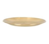 OFFSCH Plateau Pentagramme Rond en Métal Cuivre pour Bougies Chauffe-Plat | Finition Polie, Motif Étoile à Cinq Branches, Bord Lisse et Stable, pour Bijoux Coiffeuse