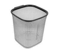 OFFSCH Poubelle Rayée Noire en Pet Anneau Presse, Grosse Capacité, Design Élégant et Moderne Cuisine et Salle de Bain