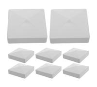 OFFSCH Pyramid Post Caps 8pcs PVC Post Protector for 4 inch Metal Posts and 4 inch PVC Posts, Fences and Decks, Easy No-Tool Installation