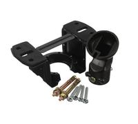 OFFSCH Support de Ventilateur de Plafond 45° Incliné, en Acier Noir | Kit D’adaptation avec Rotule et Bride Réglable, pour Boîtes de Jonction et Plafonds en Pente