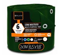 OFITURIA Bâche multiusage imperméable 2 x 3 m Vert, Lot de 1 pièce, idéale pour Couvrir et protéger Meubles et Objets au Jardin, en Camping et sur Chantier (2x3m, 1 pièce)