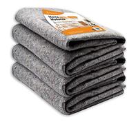 OFITURIA Couverture de déménagement, Mesure 1,5 x 2 m, protège Vos Meubles des Chocs et des transferts, Couverture réutilisable de Peintre, Yoga et Animaux de Compagnie (3 unité) Gris COM0536