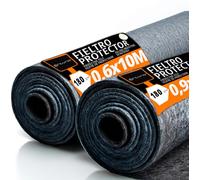 OFITURIA Feutre de Protection pour Sol 60 cm x 10 m, 180 g/m², Lot de 2 pièces, idéal pour protéger Les sols Lors de travaux, Peinture et déménagement (60cmx10m, 2 pièces)