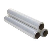 OFITURIA Film Transparent pour Emballer de 50 cm de Large et Extensible Jusqu'à 300 Mètres de Long - Rouleau de Film Élastique Manuel pour Emballage Industriel - 3 unités