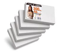 OFITURIA Flashcards A6 Blanches Unies 300, Fiches Bristol