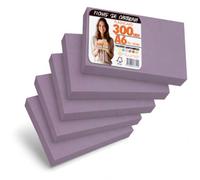 OFITURIA Flashcards A6 Lilas Unies 300, Fiches Bristol