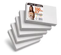 OFITURIA Flashcards A7 Blanches Unies 100, Fiches Bristol
