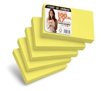 OFITURIA Flashcards A7 Jaunes Unies 100, Fiches Bristol