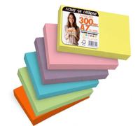 OFITURIA Flashcards A7 Multicolores Unies 300, Fiches Bristol