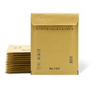 Ofituria Lot de 5 enveloppes rembourrées en papier bulle intérieur en polyéthylène - Couleur marron - Capacité pour contenir des documents d'une surface maximale de 100 x 165 mm