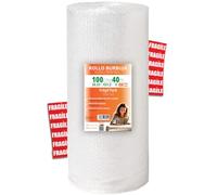 OFITURIA Papier Bulles Emballage 100cm x 40m - Pack Fragile avec 12 Étiquettes “FRAGILE” - idéal pour emballage colis, papier bulle déménagement, bubble wrap