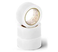 OFITURIA Ruban adhésif, couleur blanche, ruban pour emballer et organiser vos boîtes et envois, sceau de différentes couleurs vives 66 mt x 48 mm (3 unité - Blanc)