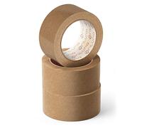 OFITURIA Ruban adhésif écologique en papier kraft couleur marron. Ruban de course pour emballage, encadrement ou scellé. Emballage sûr et résistant