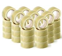 OFITURIA Ruban d'emballage transparent pour emballer des boîtes en carton pour l'expédition et le déménagement. Joint pour un emballage sûr et résistant (48mm x 60 m - Transparente, 36 Rollos)