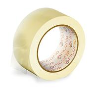 OFITURIA Ruban d'emballage transparent pour emballer des boîtes en carton pour l'expédition et le déménagement. Sceau pour un emballage sûr et résistant (48mmx 60m - Transparente, 1 Rollo)