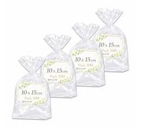 Ofituria Sachets Cellophane Transparents 10 x 15 cm, Sachet biscuit Transparent pour cookies et douceurs - Emballage alimentaire Transparent pour Boutique, Loisirs Créatifs, 4 Packs (400 Sacs)