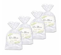 Ofituria Sachets Cellophane Transparents 12 x 18 cm, Sachet plastique Transparent pour kits cadeaux et douceurs - Sachets cadeaux pour Boutique, DIY, Événements, 4 Packs (400 Sacs)