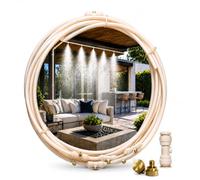 O'FRESH Kit Brumisateur Terrasse Extérieur 10 Mètres - 7 Buses inox Incluses + Raccords + Clips - Prêt à Poser - Rafraîchissement Extérieur Immédiat jusqu'à 10°C - Conçu en France