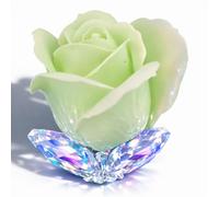 oggettando Lot de 12 marque-places fleur cristal rose de savon parfumé mariage naissance baptême communion remise de diplôme confirmation 18, 25, 50 ans, Anniv, Compl (3 pétales cristal aurore boréale