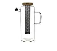 OGO LIVING - Carafe infuseur en verre 1,5L - 7912050 - Idéal pour le thé, la tisane et les infusions de fruits l'été - carafe en verre et couvercle en bois d'acacia