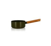OGO LIVING - CASSEROLE ECTOR 16CM ALU REVÊTEMENT CÉRAMIQUE KAKI AVEC MANCHE BOIS - 7930290