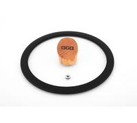 OGO LIVING - Couvercle en verre avec poignée en bois 16 cm - 7930265 - couvercle résistant aux chocs avec poignée en chêne brut et joint en silicone