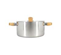 OGO LIVING - Faitout ector 24cm en acier inoxydable poignée fixe avec couvercle - 7930306