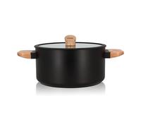 OGO LIVING - Faitout en aluminium et bois 24cm avec couvercle - 7930241 - compatible tous feux dont induction