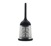 OGO Living - Infuseur à thé Gaspard - en inox 14 cm avec support silicone - Noir