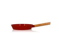 OGO LIVING - POÊLE ECTOR 24CM EN ALUMINIUM PAPRIKA AVEC MANCHE EN BOIS - 7930284 - Tous feux dont induction