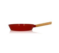 ECTOR Poêle revêtue céramique Paprika induction manche bois D28 cm
