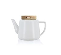 OGO LIVING - Théière enzo en porcelaine blanche et couvercle bois 680 ml - 7912045