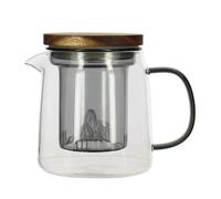 OGO LIVING - Theière laska 450ml en verre borosilicate avec anse et infuseur gris - 7912216
