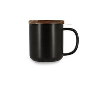 OGO LIVING - Tisanière juliet 300ml en grès noir avec couvercle bois d'acacia - 7912174